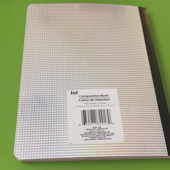 Halographic iridescent cover composition note paper notebook 9.75 x 7.5” 100 pg - Picture 7 of 8